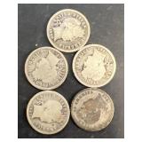 (5) mercury dimes