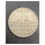 Silver 1975 German coin