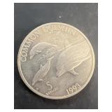 1993 Colin dolphin coin