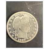 1907 silver half dollar