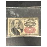United States $.25 fractional bill