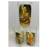 (3) 'Girly' Novelty Glasses