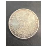 ALBERT Schweitzer silver German coin