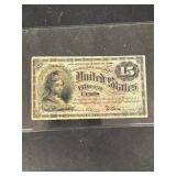 $.15 United States fractional bill