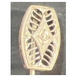 Stick Pin marked 14K w/ diamond