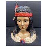 Ceramic Indian head figure