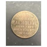 Palmolive advertising coin