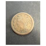 1848 large cent coin