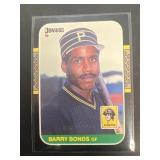 1987 Barry Bonds rookie DONRUSS baseball card