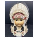 Ceramic Indian head figure