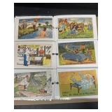 Comic postcards album of 102