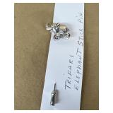Trifari elephant stick pin