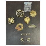 Costume jewelry brooches