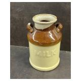 Pottery milk,jar utensil holder