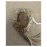 Whiting Davis cameo broach