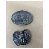Belt, buckles Memphis, and a eagle