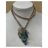Grape cluster necklace