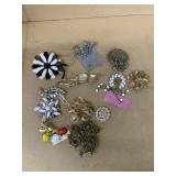 Costume jewelry brooches