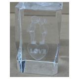 Love, boy and girl, kissing paper weight