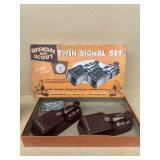 Boy Scout twin signal set with original box