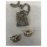 Costume, jewelry, necklace, and earrings set