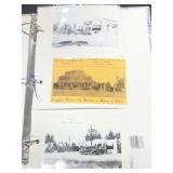 (90) gas pump, gas station postcards