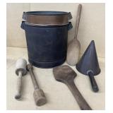 Copper candy pot and utensils from prices