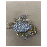 Sterling with gold plating, no mark brooch