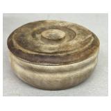 Wooden hand powder dish