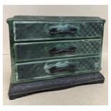 Oriental jewelry box, vintage dragon handles,