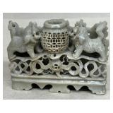 Soapstone candle holder