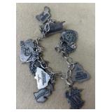 Sterling silver charm bracelet