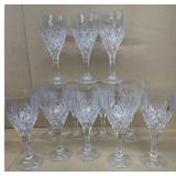 (12) crystal wine glasses