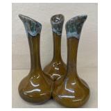 Van Briggle Brown, triple bud, vase