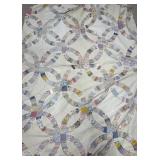 Circle pattern quilt starter topper 7 x 5 1/2