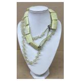 Costume jewelry necklace with earrings