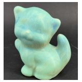 Van Briggle Kitten * turquoise blue*
