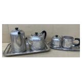 Coffee pot tea pot cream and sugar