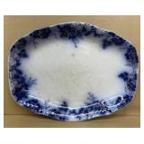 Flow blue platter