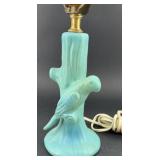 Van Briggle Parakeet Lamp * turquoise matte glaze*