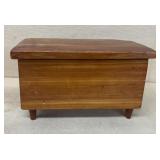 Wooden miniature blanket chest