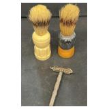 Shaving brushes and razor