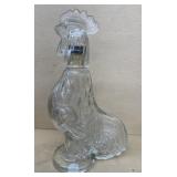 Glass rooster bottle