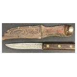 Hammer and forged knife with sheath