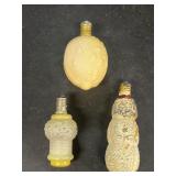 Vintage Christmas lightbulbs, snowman lantern