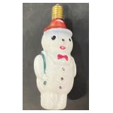 Snowman vintage Christmas lightbulb