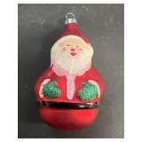 Santa Claus glass Christmas ornament