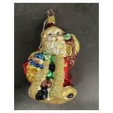EMMERCK signed glass Santa Claus Christmas