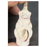 Cat playing guitar vintage Christmas ornament