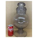 Antique apothecary jar with purple tint